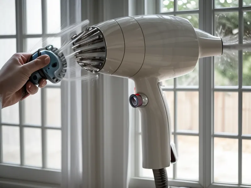 Utilisation d'un sèche-cheveux pour tendre le film isolant thermique